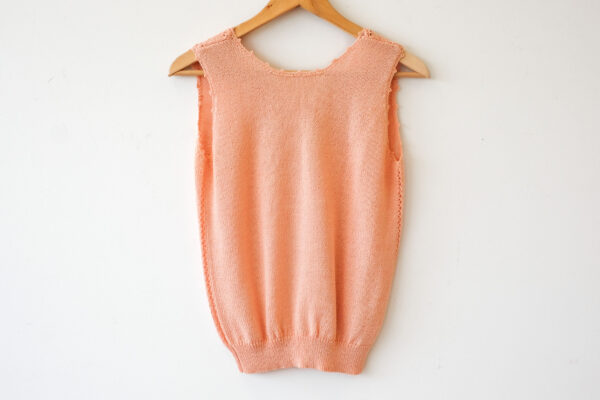 Peach Lacy Knit Vest Top