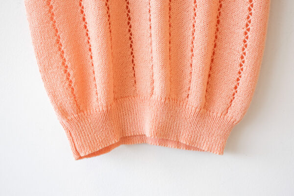 Peach Lacy Knit Vest Top