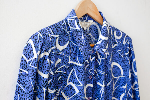 Blue Memphis Pattern Blouse