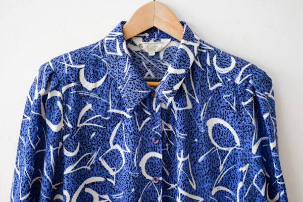 Blue Memphis Pattern Blouse