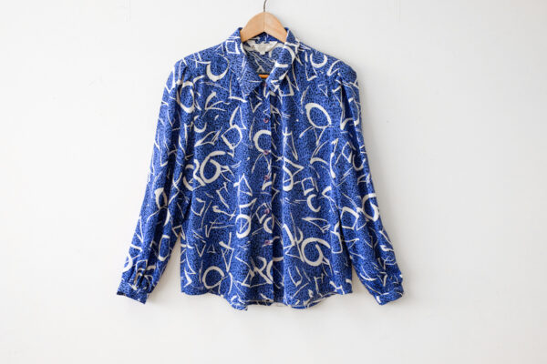 Blue Memphis Pattern Blouse