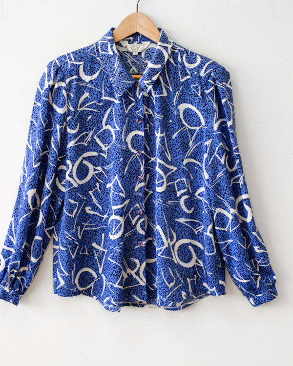 Blue Memphis Pattern Blouse