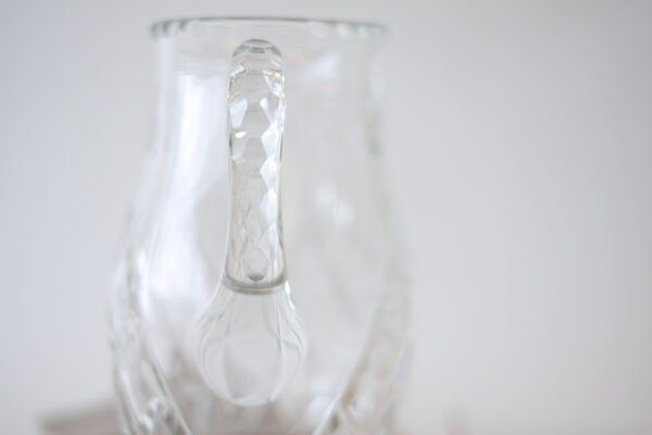 Hex, Fan, and Flower Cut Crystal Pitcher