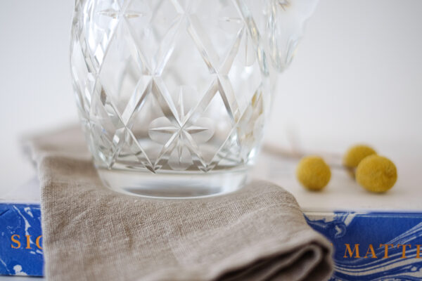 Hex, Fan, and Flower Cut Crystal Pitcher