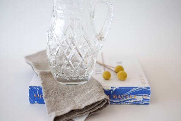 Hex, Fan, and Flower Cut Crystal Pitcher