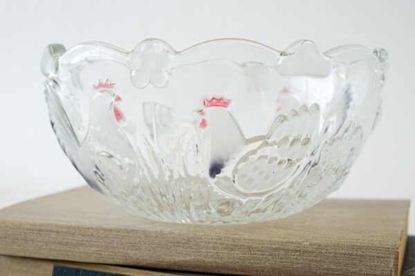 Farm Animals and Flowers Crystal Dish Set