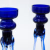 Murano Cobalt Blue Blown Glass Candle Holders