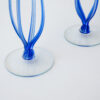 Murano Cobalt Blue Blown Glass Candle Holders