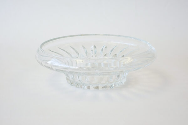 Round Crystal Dish with Diamond Base