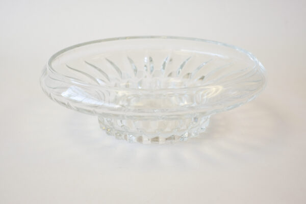 Round Crystal Dish with Diamond Base