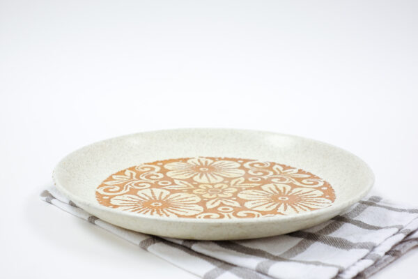 70s Biltons English Ironstone Speckled Floral Serving Dish