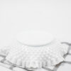 Fenton Hobnail Milk Glass Ruffle Dish