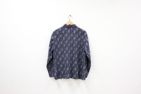 Purple Paisley Pattern Buttoned Shirt