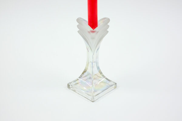 Art Deco Carnival Glass Candle Holder