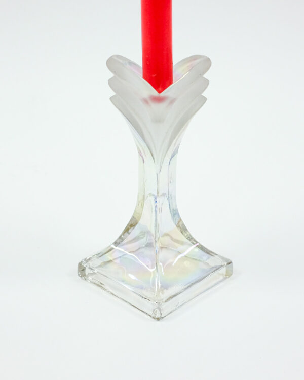 Art Deco Carnival Glass Candle Holder