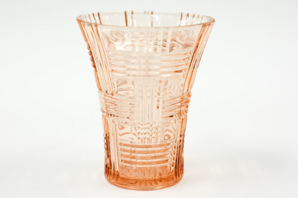 1930's Anchor Hocking Queen Mary Pink Depression Glass Vase