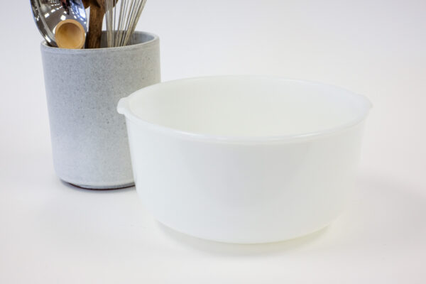 Sunbeam Milk Glass Glasbake Mixing Bowl