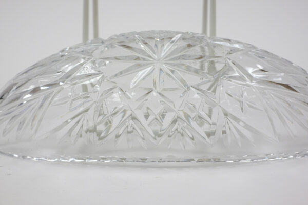 Cut Crystal Star and Hatch Dish with Thumbprint Edge