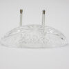 Cut Crystal Star and Hatch Dish with Thumbprint Edge