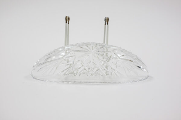 Cut Crystal Star and Hatch Dish with Thumbprint Edge