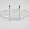 Cut Crystal Star and Hatch Dish with Thumbprint Edge