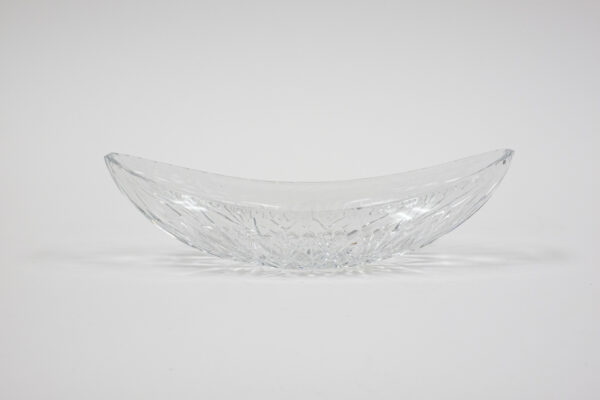 Cut Crystal Star and Hatch Dish with Thumbprint Edge