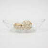 Cut Crystal Star and Hatch Dish with Thumbprint Edge