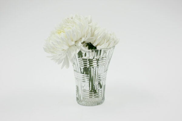 1930's Anchor Hocking Basketweave Depression Glass Vase