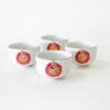 Phoenix and Dragon Gilded Sake Cups Set of 4
