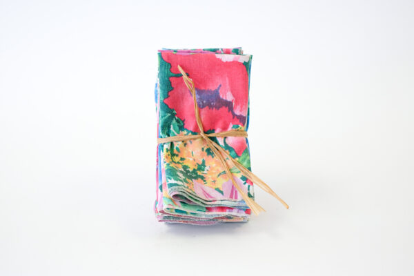 Cotton Floral Print Napkins Set of 12