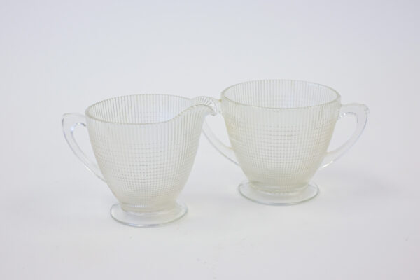 Dominion Glass Saguenay Creamer and Sugar set