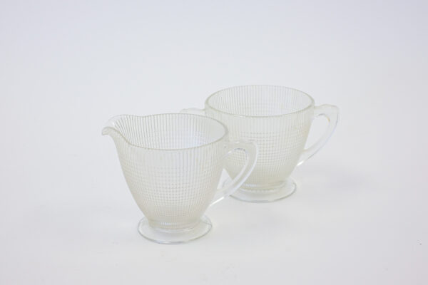 Dominion Glass Saguenay Creamer and Sugar set