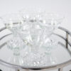 1950's Anchor Hocking Boopie Etched Coupe Glasses, Set of 4