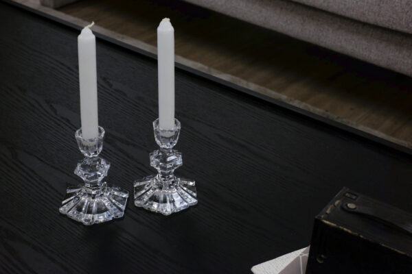 Polish Lead Crystal Candle Holder Set