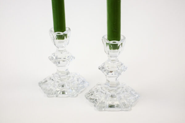 Polish Lead Crystal Candle Holder Set