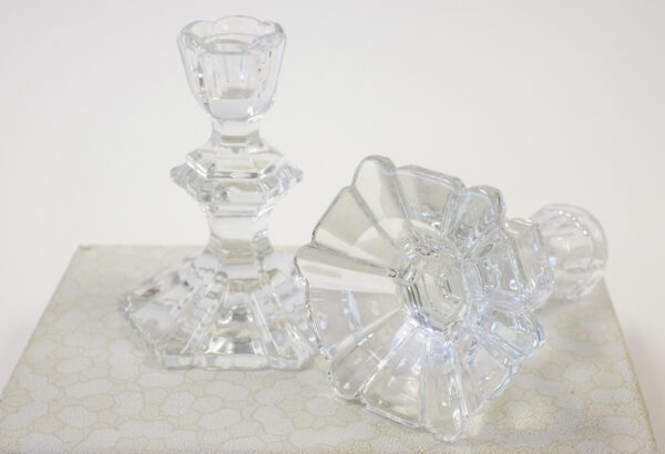 Polish Lead Crystal Candle Holder Set