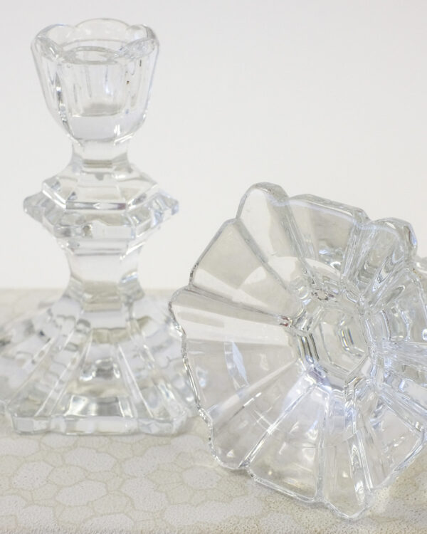 Polish Lead Crystal Candle Holder Set