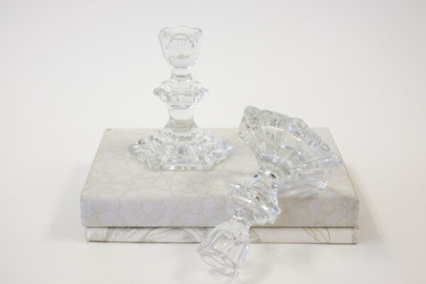 Polish Lead Crystal Candle Holder Set