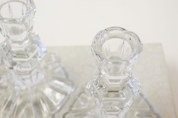 Polish Lead Crystal Candle Holder Set