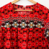 Red Floral Print Boho Shift Dress