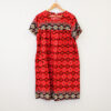 Red Floral Print Boho Shift Dress
