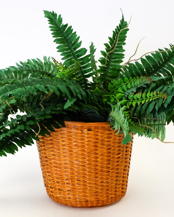 70s Woven Wicker Planter