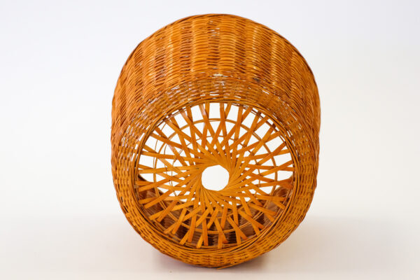 70s Woven Wicker Planter