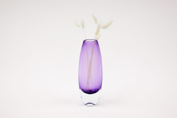 Gunnar Nylund for Strombergshyttan Purple Blown Glass Sommerso Vase