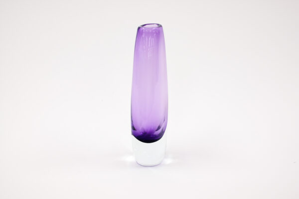 Gunnar Nylund for Strombergshyttan Purple Blown Glass Sommerso Vase