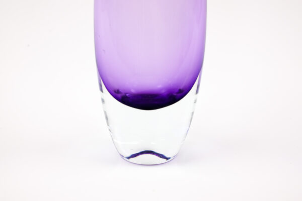 Gunnar Nylund for Strombergshyttan Purple Blown Glass Sommerso Vase