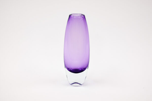 Gunnar Nylund for Strombergshyttan Purple Blown Glass Sommerso Vase