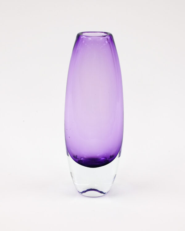 Gunnar Nylund for Strombergshyttan Purple Blown Glass Sommerso Vase