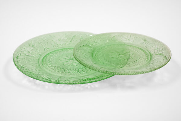 1960's Indiana Glass Tiara Chantilly Green Dish Set