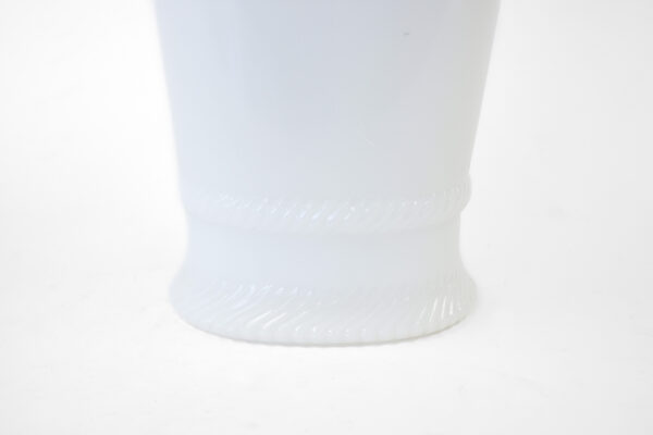 E O Brody Milk Glass Vase with Rope Braid, MJ-45